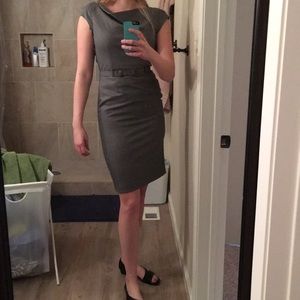 Banana republic grey checkered dress size: 2 Tall